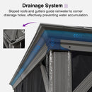 PURPLE LEAF Patio Gazebo for Pool Light Grey Hardtop Galvanized Steel Roof with Reinforcement Support Rod