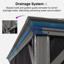 PURPLE LEAF Light Grey Metal Carport with Galvanized Steel Roof Heavy Duty Permanent Outdoor Car Shelter