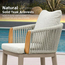 PURPLE LEAF Hailar Outdoor Bar Stools Chair Modern Rattan Bar Stool with Back and Cushion for Balcony, Indoor or Outdoor, Kitchen Island