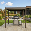 8' x 5' Aluminum Grill Gazebo with Adjustable Louvered Roof