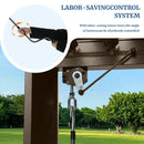 8' x 5' Aluminum Grill Gazebo with Adjustable Louvered Roof