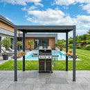 8' x 5' Aluminum Grill Gazebo with Adjustable Louvered Roof