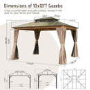 Polycarbonate Hardtop Gazebo Wood-looking