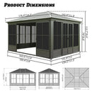 12'×15' Sunroom with Four Side Doors