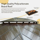 Polycarbonate Hardtop Gazebo Wood-looking