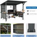 9' x 10' Hardtop Grill Gazebo w/ Expansion Platform