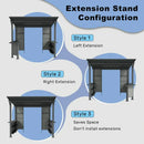 9' x 10' Hardtop Grill Gazebo w/ Expansion Platform