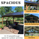 Gable Hardtop Gazebo - Wood-looking Frame