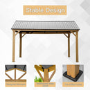 Gable Hardtop Gazebo - Wood-looking Frame