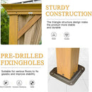 Aluminum Hardtop Gazebo Wood-Looking with Drainage Gutters