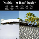 Aluminum Hardtop Gazebo Wood-Looking with Drainage Gutters