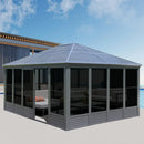 All-Season Sunroom with Double Sliding Doors