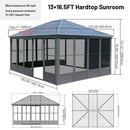 All-Season Sunroom with Double Sliding Doors