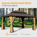 Wood Gazebo with Galvanized Steel Roof - Cedar Post