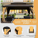 Wood Gazebo with Galvanized Steel Roof - Cedar Post