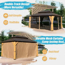 Wood Gazebo with Galvanized Steel Roof - Cedar Post