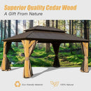 Wood Gazebo with Galvanized Steel Roof - Cedar Post