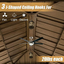 Wood Gazebo with Galvanized Steel Roof - Cedar Post