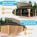 Wood Gazebo with Galvanized Steel Roof - Cedar Post