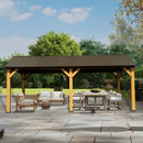 Wood Gazebo with Galvanized Steel Roof - Cedar Post