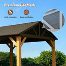 Wood Gazebo with Galvanized Steel Roof - Cedar Post