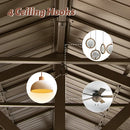 Wood Gazebo with Galvanized Steel Roof - Cedar Post