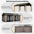 Wood Gazebo with Galvanized Steel Roof - Cedar Post