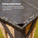 Aluminum Hardtop Gazebo Brown with Drainage Gutters