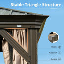 Galvanized Steel Hardtop Gazebo with Drainage Gutters