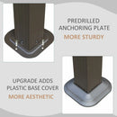Galvanized Steel Hardtop Gazebo with Drainage Gutters