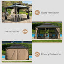 Galvanized Steel Hardtop Gazebo with Drainage Gutters