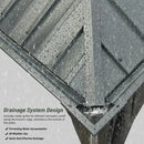 Aluminum Hardtop Gazebo Dark Gray with Drainage Gutters