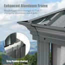 Aluminum Hardtop Gazebo Dark Gray with Drainage Gutters