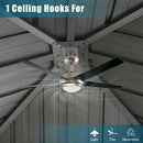 Aluminum Hardtop Gazebo Dark Gray with Drainage Gutters
