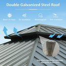 Galvanized Steel Hardtop Gazebo with Drainage Gutters