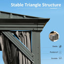 Galvanized Steel Hardtop Gazebo with Drainage Gutters