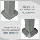 Galvanized Steel Hardtop Gazebo with Drainage Gutters