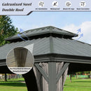 Galvanized Steel Hardtop Gazebo with Drainage Gutters