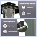 Galvanized Steel Hardtop Gazebo with Drainage Gutters
