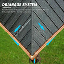 Aluminum Hardtop Gazebo Wood-Looking with Drainage Gutters