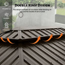 6' x 10' Hardtop Grill Gazebo with 2 Storage Cabinets