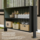 6' x 10' Hardtop Grill Gazebo with 2 Storage Cabinets