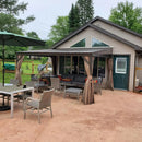 Wall-Mounted Hardtop Gazebo with Drainage Gutters