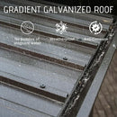 Wall-Mounted Hardtop Gazebo with Drainage Gutters