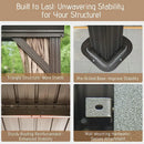 Wall-Mounted Hardtop Gazebo with Drainage Gutters