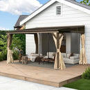 Wall-Mounted Hardtop Gazebo with Drainage Gutters