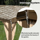 Wall-Mounted Hardtop Gazebo with Drainage Gutters
