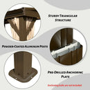 Wall-Mounted Hardtop Gazebo with Drainage Gutters