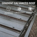Wall-Mounted Hardtop Gazebo with Drainage Gutters