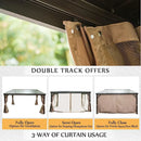 Wall-Mounted Hardtop Gazebo with Drainage Gutters